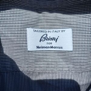 Brioni Neiman Marcus L/S Shirt Mens Large  Italy 17.5 / 44 Cotton Italy